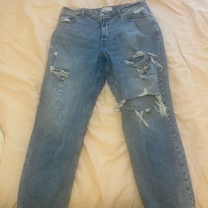 Abercrombie and Fitch Curve Love Straight High Rise Jeans